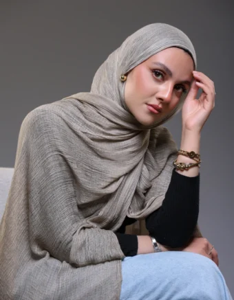 Ruffled Hijab – Clay
