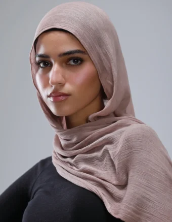Ruffled Hijab – Pale Mauve