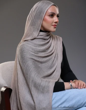 Ruffled Hijab – Soft Beige